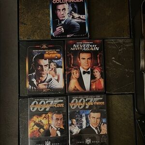 James Bond Collection of 5 Sean Connery DVD’s- EUC